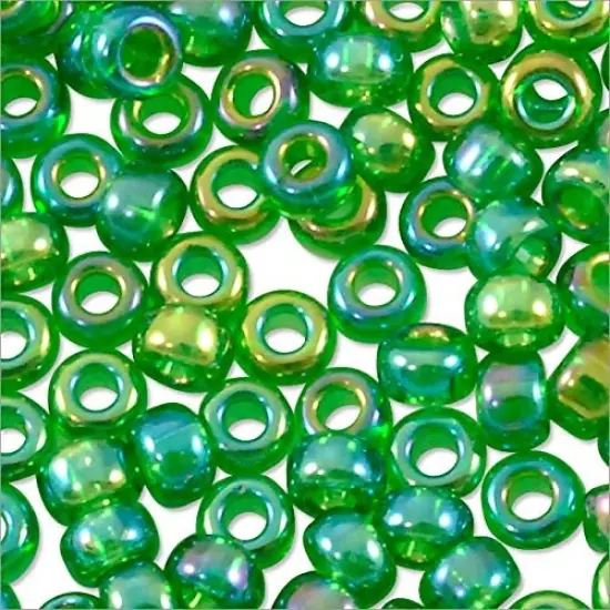 Miyuki Round Rocaille Seed Bead 11/0 Transparent Green AB {3}