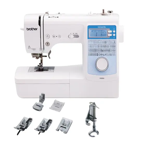 Brother Innov-is NS80E Sewing Machine With Foot Kit Package and SA187 Bundle {1}