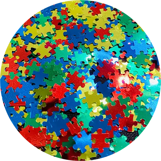 Polyester Glitter - Puzzle Pieces Glitter Shape by Glitter Heart Co.&trade; {1}