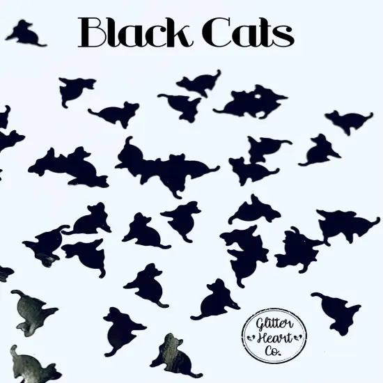 Polyester Glitter - Black Cats Glitter Shape by Glitter Heart Co.™ {2}