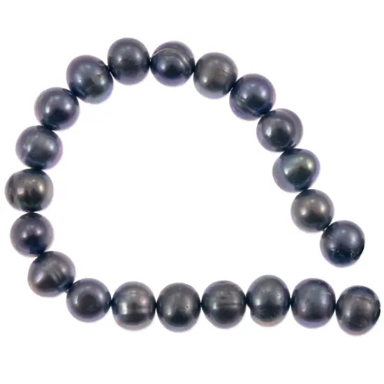 Freshwater Potato Pearl Peacock Grey 8-9mm (16" Strand) {1}