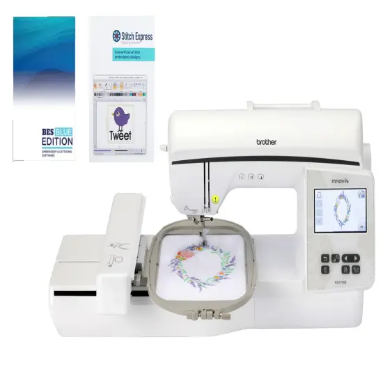 Brother Innov-is NQ1700E Embroidery Machine 10x6 With SABESBLUE and SAEXPRESS Software Bundle {1}