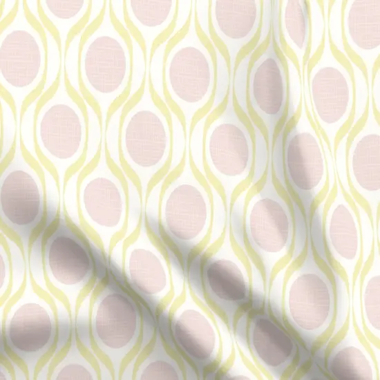 Various Fabrics by the Yard or Fat Quarter Mod Floral Retro Pink Yellow Cheerful Playful Delicate Romantic Custom Printed Fabric by Spoonflower {5}
