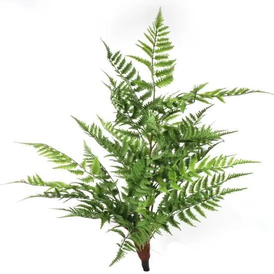 40" Artificial Leather Fern Bush, Set of 2 - Lifelike Greenery, Indoor/Outdoor Use, Perfect for Home, Office & Event D&eacute;cor - Year-Round Elegance, Floral Home by Artificial Flowers {1}