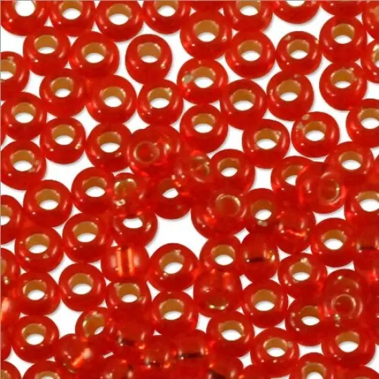 Miyuki Round Rocaille Seed Bead 11/0 Silver Lined Cherry Red {2}