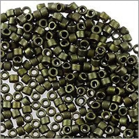 Miyuki Delica Seed Bead 11/0 Metallic Matte Camo Green {2}