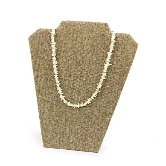 Burlap Necklace Stand Display with with an easel back (Jewelry Display) {2}
