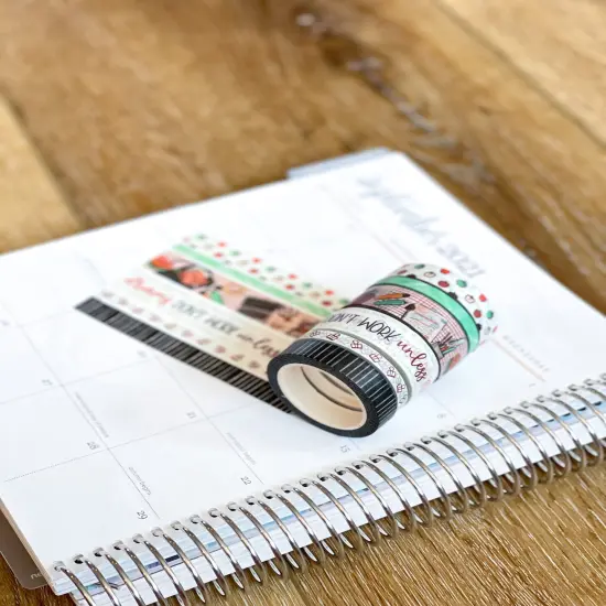 Girl Boss Working Dreams Fall Internship Teacher Apples Washi Tape Set (#W030) {4}