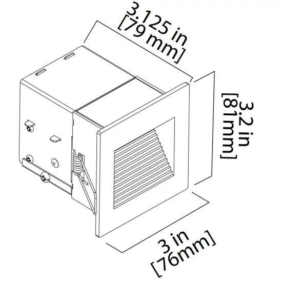 NICOR LED Square Accent Pathway Steplight, Oil-Rubbed Bronze Soft White {5}
