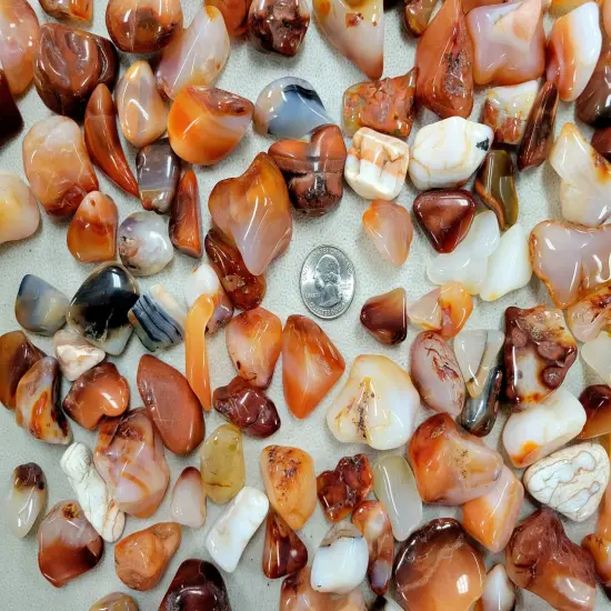 Tumbled Carnelian Crystal Stones from Madagascar {3}