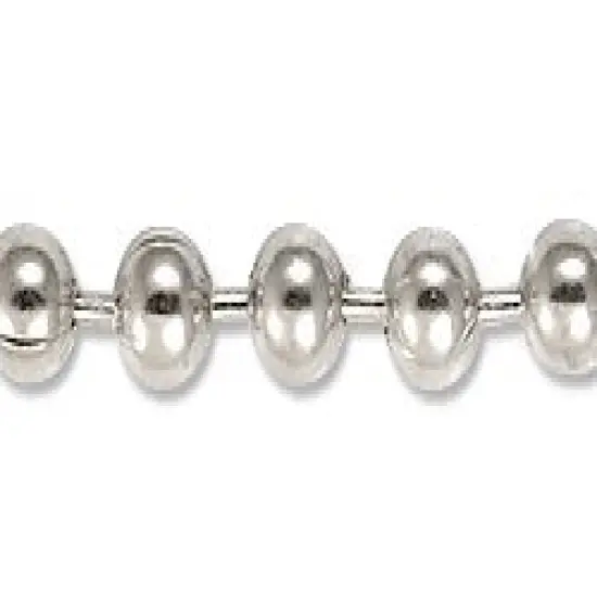 Ball Chain 3.2mm Silver Color (Priced per Foot) - {1}