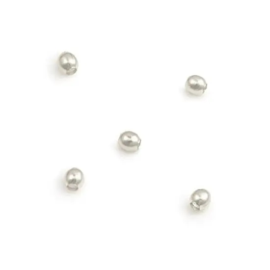 Round Bead 2.5mm Silver Plated (100-Pcs) {1}