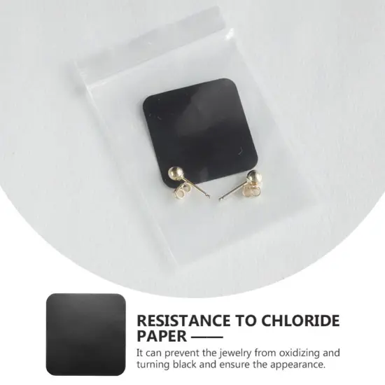 Beavorty Labret Jewelry Tarnish Prevention Strips Anti Tarnish Tabs Strips for Jewelry Storage 100pcs Paper Tabs Jewelry Tarnish Protector Black Gold Anti Tarnish Strip Black Jewelry {2}