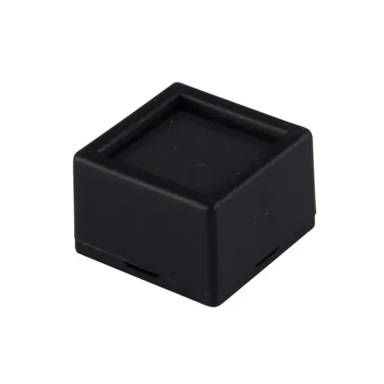 50 Glass-top Square Gem Jars - Black Jewelry Display {1}