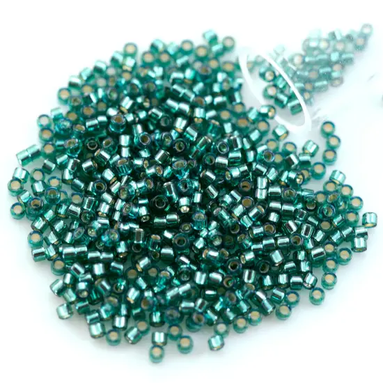 Miyuki Delica Seed Bead 11/0 Silver Lined Teal {1}