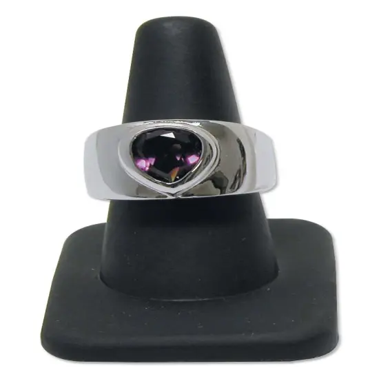 Black Rubber Ring Finger Jewelry Display {1}