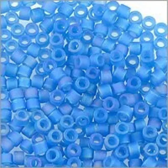 Miyuki Delica Seed Bead 11/0 Matte Transparent Capri Blue AB {2}