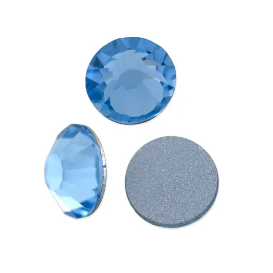 Preciosa Crystal VIVA12 Flat Back Rhinestone 4.7mm (SS20) Aquamarine (Package of 50) {1}
