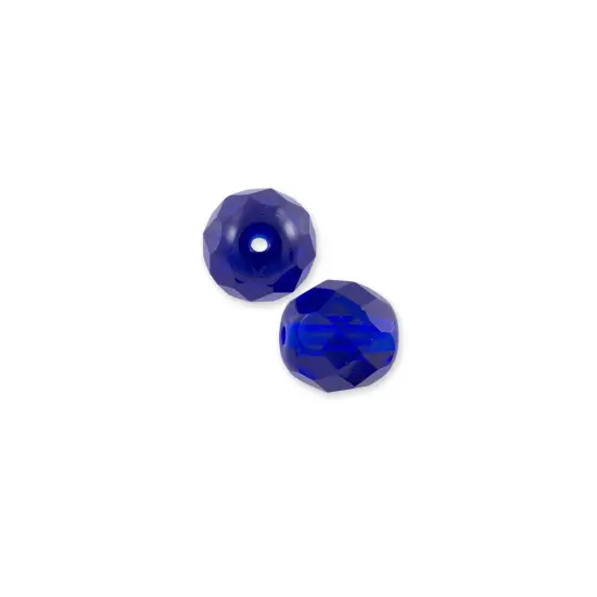 JewelrySupply Czech Fire Polished Glass Round Beads 4mm Cobalt (Package of 50) {1}