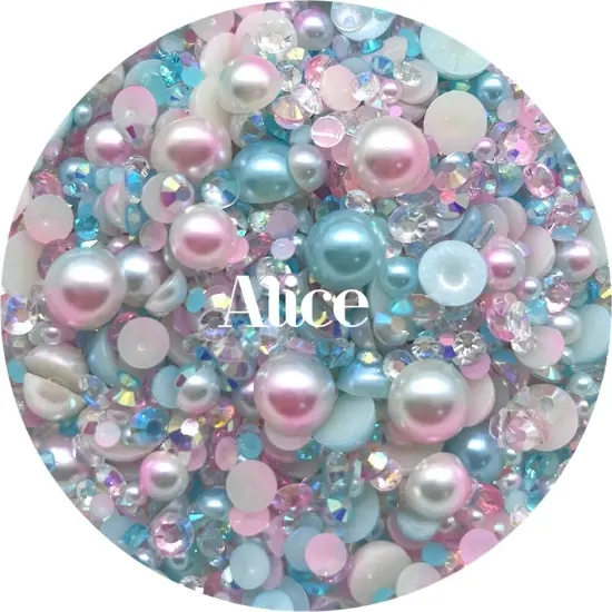 Flatback Pearl & Rhinestone Mix - Alice by Glitter Heart Co.&trade; {1}