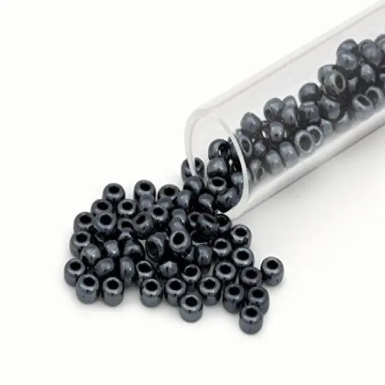 Miyuki Round Rocaille Seed Bead 8/0 Gunmetal Grey {4}