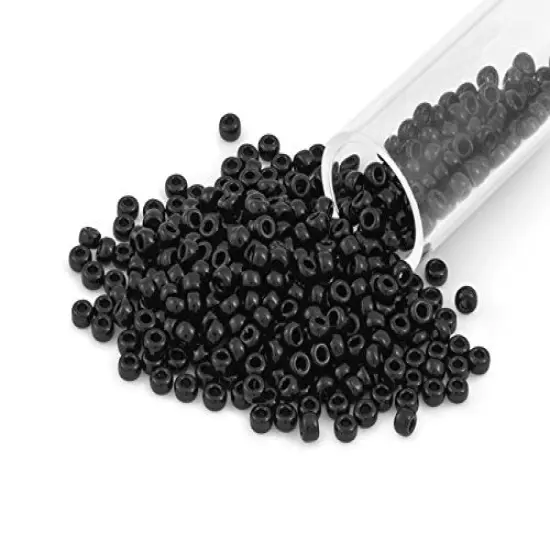 Miyuki Round Rocaille Seed Bead 11/0 Opaque Black {1}