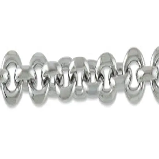 Faceted Cable Link Chain 5m Surgical Stainless Steel (Priced Per Foot) - {1}