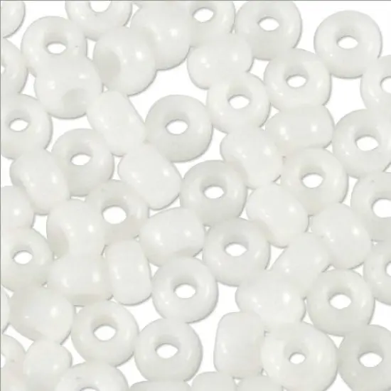 Miyuki Round Rocaille Seed Bead 8/0 Opaque White {2}