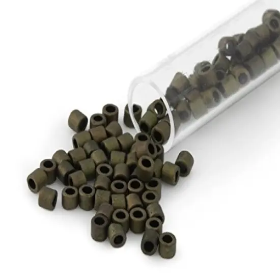 Miyuki Delica Seed Bead 8/0 Metallic Matte Camo Green {4}