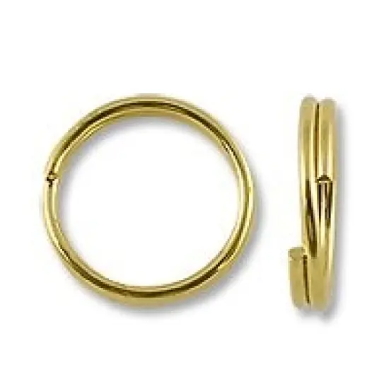 JewelrySupply Split Ring 6mm Gold Plated (10-Pcs) {1}