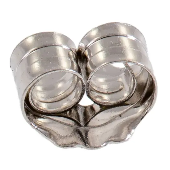 JewelrySupply Replacement Earring Backs 14 Karat Solid White Gold (1 Pair of Earring Backs) {5}