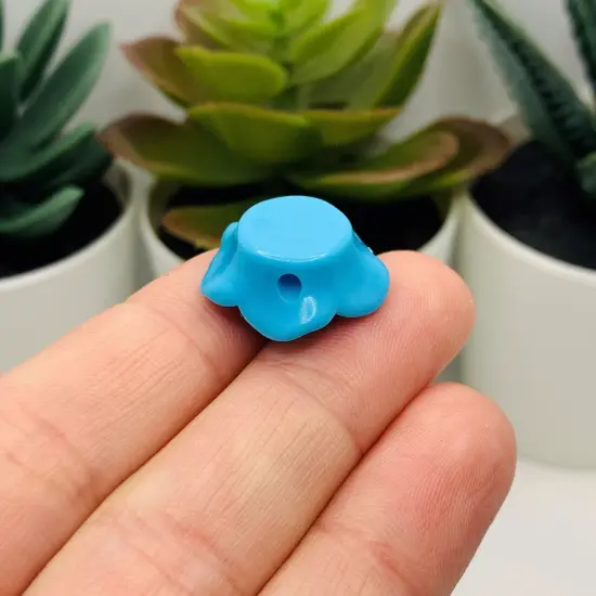 4, 20 or 50 Pieces: Aqua Blue Chunky Rose Flower Beads {4}