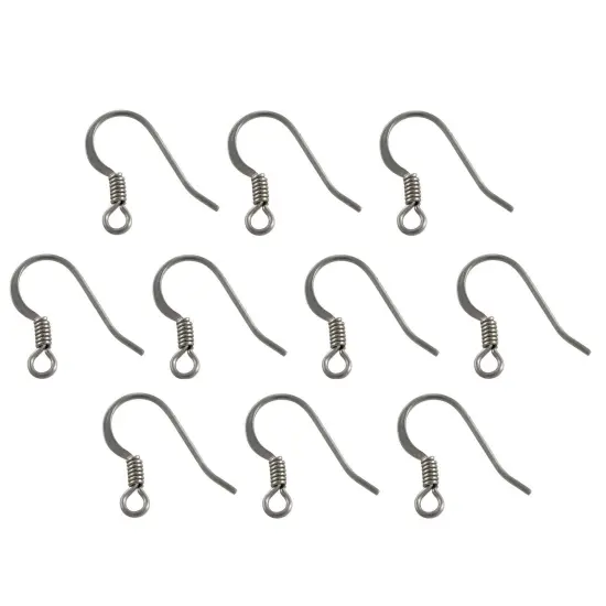 French Hook Wire Flat with Spring Surgical Stainless Steel Fish Hooks (10-Pcs) {1}