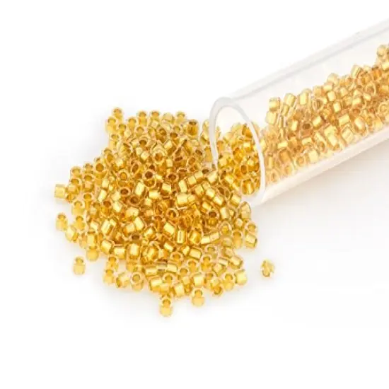 Miyuki Delica Seed Bead 11/0 24k Gold Lined Crystal {5}