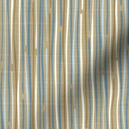 Various Fabrics by the Yard or Fat Quarter Muted Tan Blue Rustic Farmhouse Lines Neutral Abstract Natural Custom Printed Fabric by Spoonflower {7}