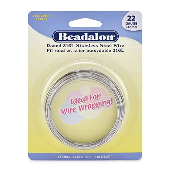Beadalon Stainless Steel Wire Round 22 Gauge (33 Feet) {1}
