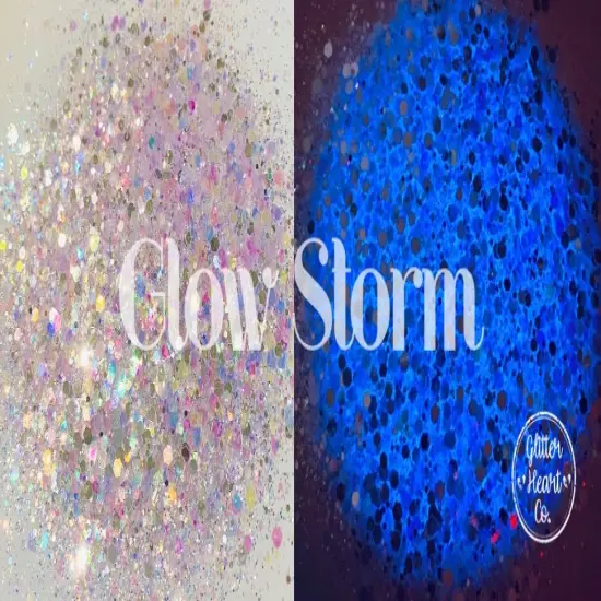 Polyester Glitter - Glow Storm - Glow in the Dark by Glitter Heart Co.™ {3}