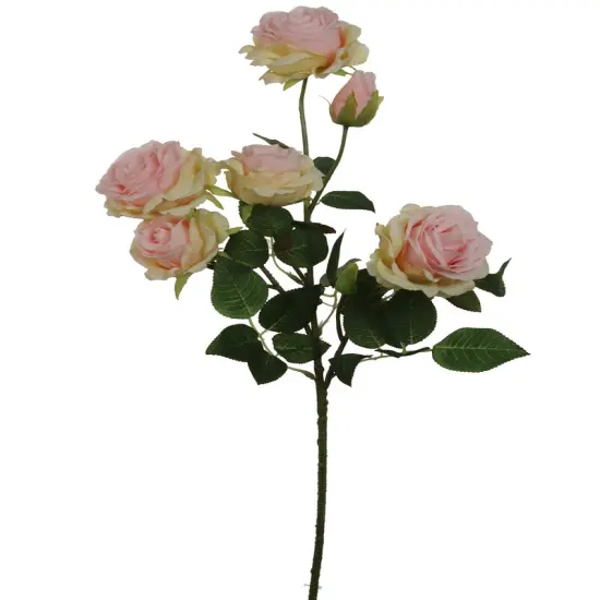 Pink & Green Rose Spray: Set of 12, 27-Inch, Silk Roses by Floral Home&reg; {1}