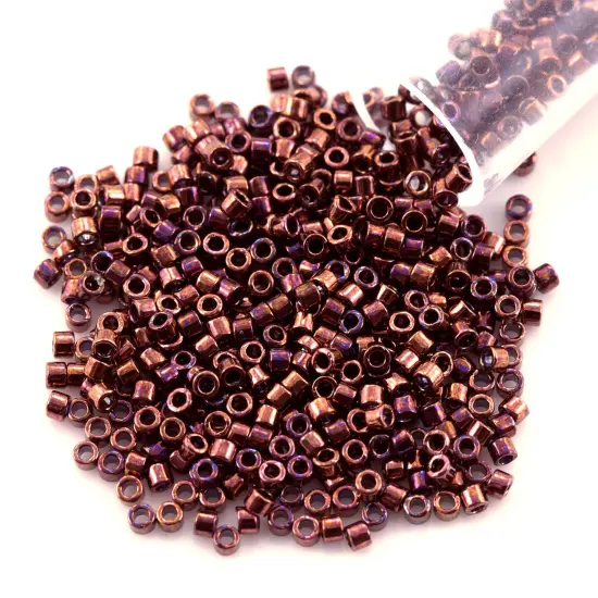 Miyuki Delica Seed Bead 11/0 Metallic Raspberry {1}