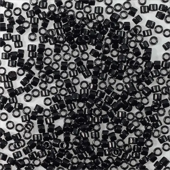 Miyuki Delica Seed Bead 11/0 Opaque Black {4}