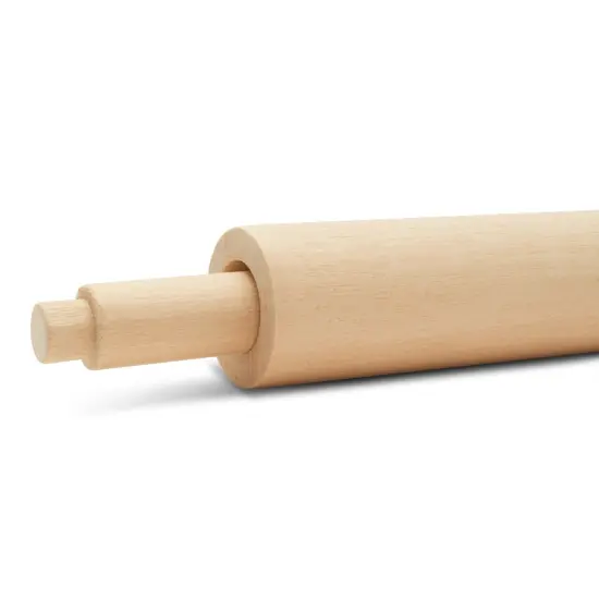 Spring-Loaded Toilet Paper Holder Replacement Rod 5-inch, Wooden | Woodpeckers {4}