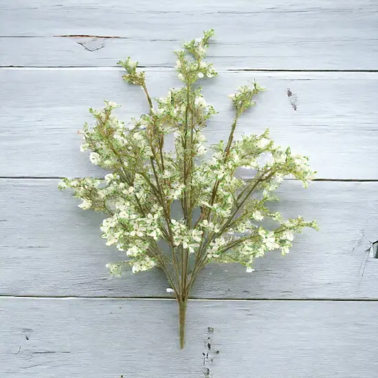 22" Mini White Flower Bush - 12-Pack, 14 Sprays, Realistic Artificial Floral, Ideal for Bouquets, Centerpieces & Home D&eacute;cor - Spring & Wedding Accents, Floral Home by Artificial Flowers {3}