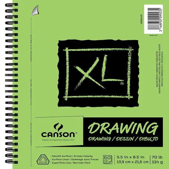 60 SheetsXL Series Drawing Paper, Wirebound Pad, 5.5x8.5 inches, (70lb/114g) - Artist Paper for Adults and Students - Charcoal, Colored Pencil, Ink, Pastel, Marker {2}
