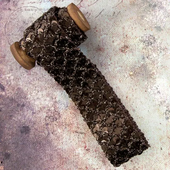 Prima Marketing Inc Memory Hardware Sequin Trim 1.3"x3 Yards-Brown 655350990428 {1}
