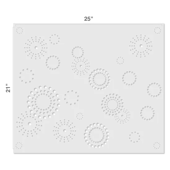 Spiral Pop Circle Wallpaper Wall Stencil | 3624 by Designer Stencils | Pattern Stencils | Reusable Stencils for Painting | Safe & Reusable Template for Wall Decor | Try This Stencil Instead of a Wallpaper | Easy to Use & Clean Art Stencil Pattern {2}