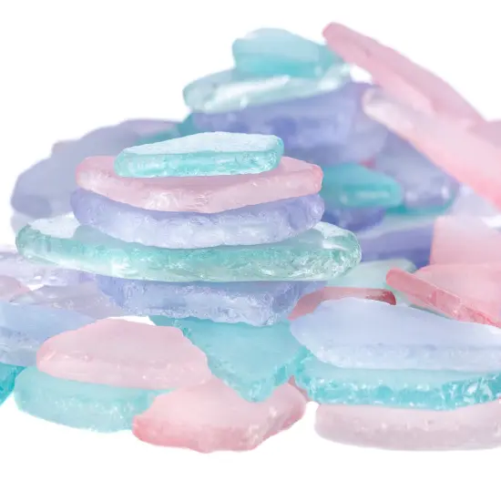 Sea Glass 11 Ounces Pink Lavender and Aqua Mix Sea Glass - Bulk Seaglass Pieces for Beach Decor & Crafts {1}