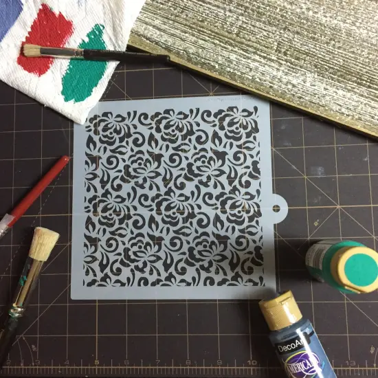 Chantilly Miniprint Cake Stencil | C849 by Designer Stencils | Stencils for Royal Icing, Airbrush, Dusting Powder | {5}