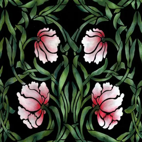 12-Inch Arts and Crafts Tulip All Over Wall Stencil | 3712A by Designer Stencils | Reusable Art Craft Stencils for Painting | {1}