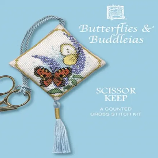 Butterflies and Buddleia Scissor Keep - Cross Stitch Kit Multicolor {1}