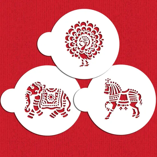 Indian Animals Cookie Stencil Set | C840 by Designer Stencils | Cookie Decorating Tools | {3}